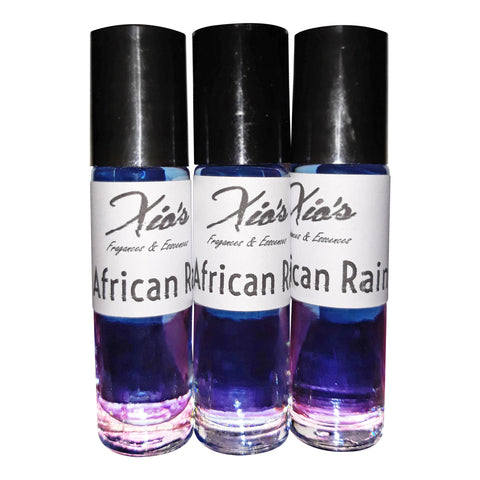 African Rain Premium Grade Fragrance Body Oil set of 3 Bottles 1/3 oz Each