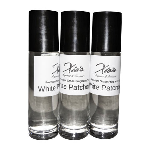 White Patchouli fragrance oil 3 bottles 1/3 oz each