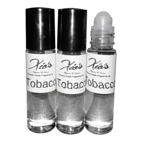 TOBACCO Personal Fragrances Long Lasting Body Oils Set of 3 10.35 ml Roll-on (Tobacco) by Xio's